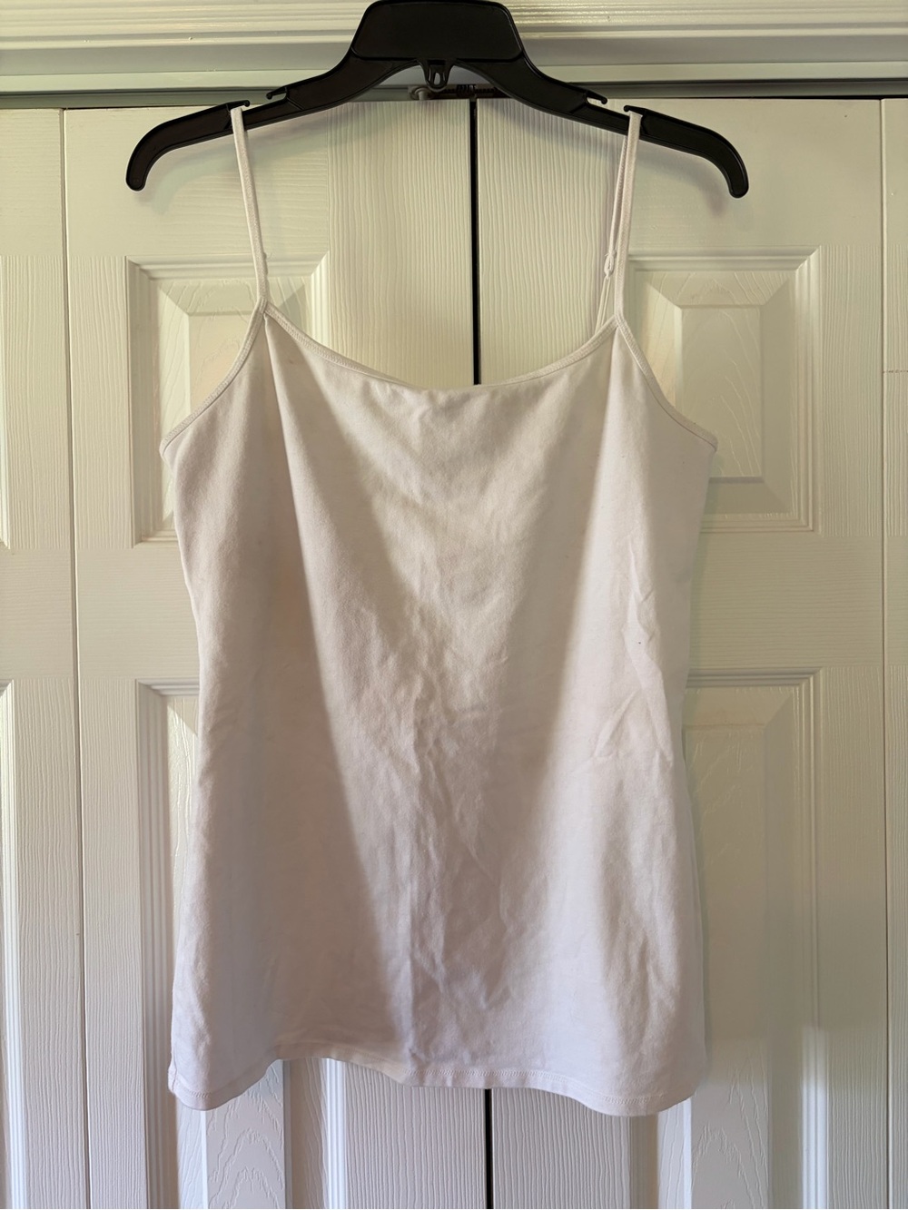 Maurices White Spaghetti Strap Camisole with shelf bra. Size L